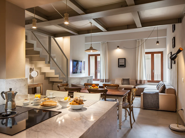 Siena penthouse living room